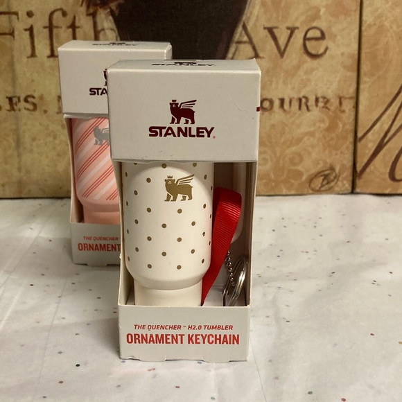 Stanley Pink and White Ornament Keychain Set - Picture 3 of 7